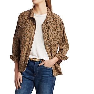 Frame Cheetah Print Service Cargo Jacket Medium